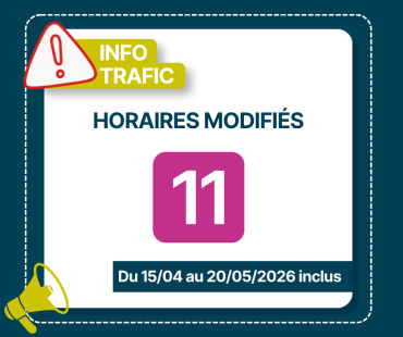 Ligne 11 - horaires modifiés